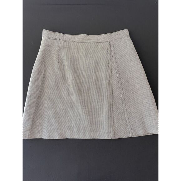 ~ Giorgio Sant'Angelo 12 Houndstooth Wool Mini Skirt Lined Pleated ALine Vintage - Picture 2 of 13